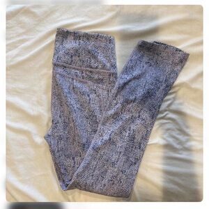 Athleta Blue Textured Leggings